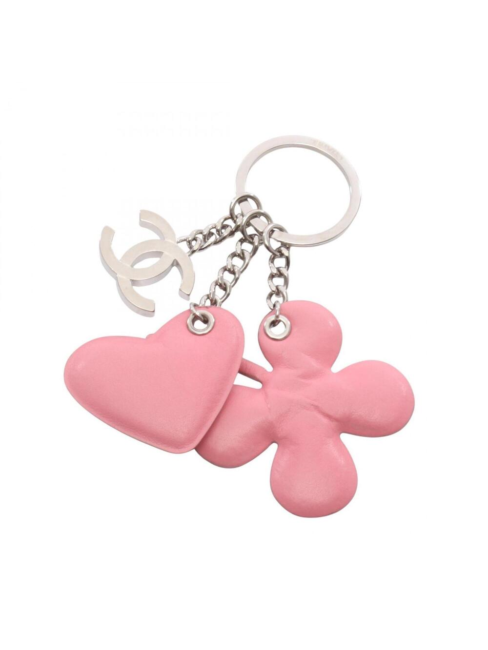 Chanel Charm Leather Pink And Silver #312596C10B